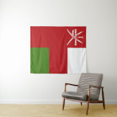 Oman vlag wandkleed (In Situ (horizontaal))