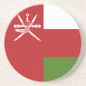 Oman vlag zandsteen onderzetter (Voorkant)