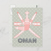Oman-wapenschild Briefkaart (Voorkant / Achterkant)