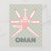 Oman-wapenschild Briefkaart (Voorkant)