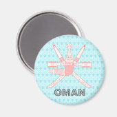 Oman wapenschild magneet (Voorkant / Achterkant)