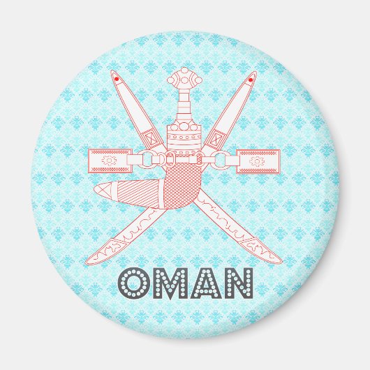 Oman wapenschild magneet (Voorkant)