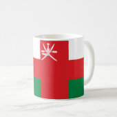 Omani Flag Keramische Koffie Mok (Voorkant rechts)