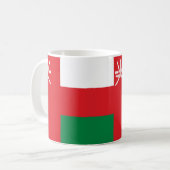 Omani Flag Keramische Koffie Mok (Voorkant links)