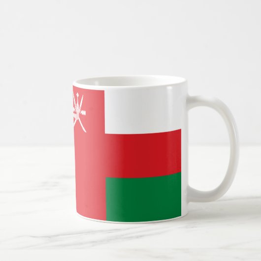 Omani Flag Keramische Koffie Mok (Rechts)