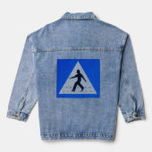 Omani pedestrian crosssign - Muscat, Oman Denim Jacket (Achterkant)
