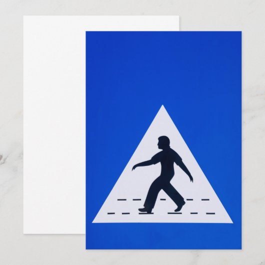 Omani pedestrian crosssign - Muscat, Oman Kaart (Voorkant / Achterkant)