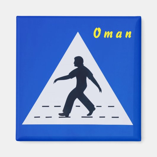 Omani pedestrian crosssign - Muscat, Oman Magneet (Voorkant)