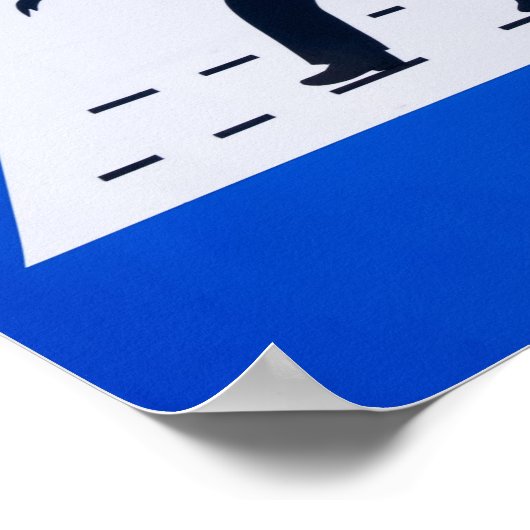 Omani pedestrian crosssign - Muscat, Oman Poster (Hoek)