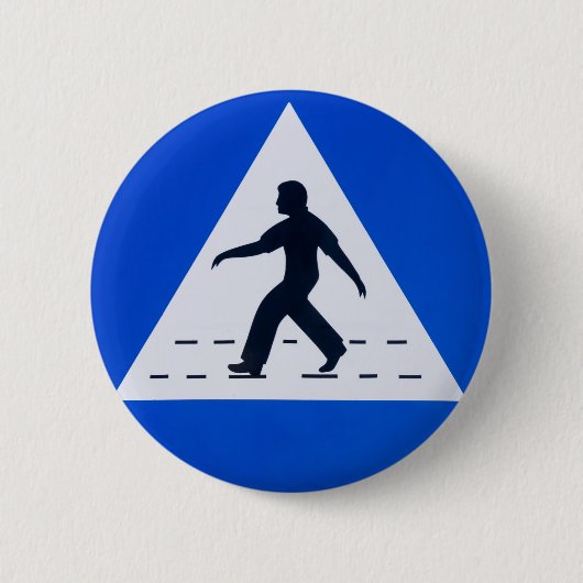Omani pedestrian crosssign - Muscat, Oman Ronde Button 5,7 Cm (Voorkant)