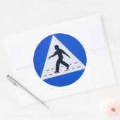 Omani pedestrian crosssign - Muscat, Oman Ronde Sticker (Envelop)