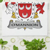 O'Mannion Family Crest Theedoek (Gevouwen)