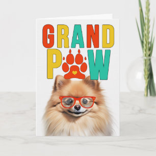 OmaPaw Pomeranian OpaHond Oma's en Opa's Dag Feestdagen Kaart