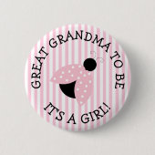 OmaPink lieveheersbeestje Baby shower Button (Voorkant)