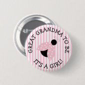OmaPink lieveheersbeestje Baby shower Button (Voorkant /achterkant)