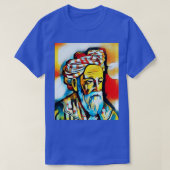 Omar Khayyam Abstract portret Omar Khayyam Artwor T-shirt (Design voorkant)