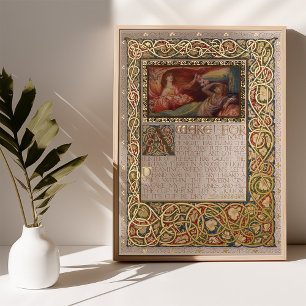 Omar Khayyam's Rubaiyat Verlichte Gouden Verse Folie Afdrukken