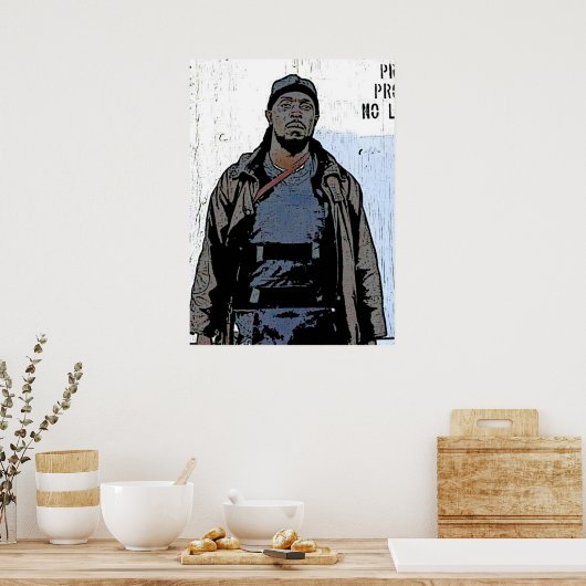 Omar Little The Wire Character Art Michael K Willi Poster (Keuken)