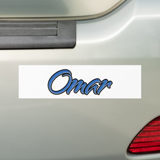 Omar Name blue Aufkleber Sticker Autoaufkleber (Op auto)