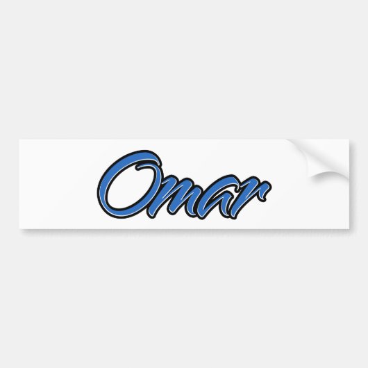 Omar Name blue Aufkleber Sticker Autoaufkleber (Voorkant)