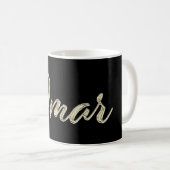 Omar Name whitegold Tasse Teetasse Kaffeetasse Koffiemok (Voorkant rechts)