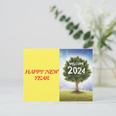 Omarm 2024: Wensen u succes en welvaart Briefkaart (Staand voorkant)