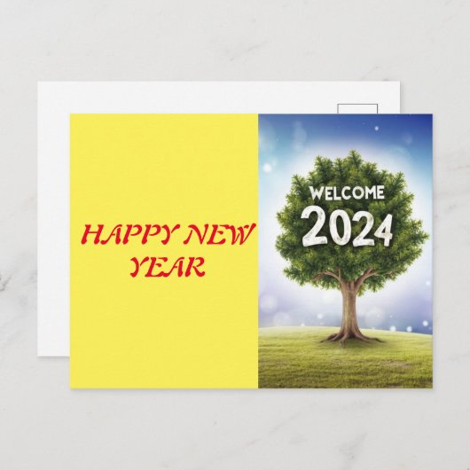 Omarm 2024: Wensen u succes en welvaart Briefkaart (Voorkant / Achterkant)