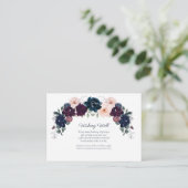 Omarm Bloemen Wishing Well Bruiloft | Bourgogne Informatiekaartje (Staand voorkant)