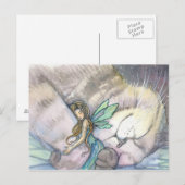 Omarm Cat en Fairy Briefkaart (Voorkant / Achterkant)
