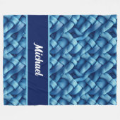 Omarm comfort met onze gepersonaliseerde blauwe br fleece deken (Voorkant (Horizontaal))