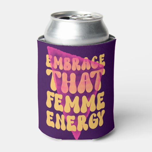 Omarm dat femme energie Water Cooler (Blikje Voorkant)