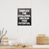 "Omarm de challenge Inspirerend Chalkboard Poster (Keuken)