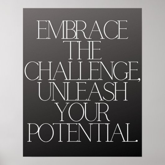 "Omarm de challenge Inspirerend Chalkboard Poster (Voorkant)