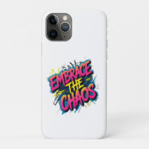 Omarm de Chaos – Grunge Typografie Citaat Design
