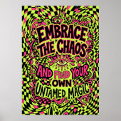 Omarm de Chaos Magie Quote Poster (Voorkant)