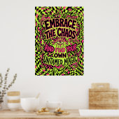 Omarm de Chaos Magie Quote Poster (Keuken)