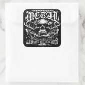 Omarm de duisternis, ontketen het metaal vierkante sticker (Tas)