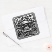 Omarm de duisternis, ontketen het metaal vierkante sticker (Envelop)