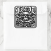 Omarm de duisternis, ontketen het metaal vierkante sticker (Tas)