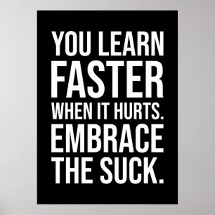 Omarm de eend, de gymbool, de puinhoop, het succes poster