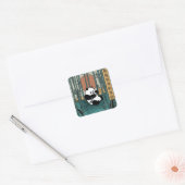 Omarm de eenvoudige dingen vierkante sticker (Envelop)