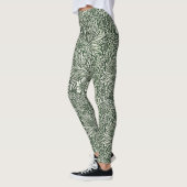 Omarm de elegantie van de Natuur: groene goudsbloe Leggings (Links)
