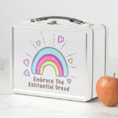 Omarm de Existential Dread Funny Metal Lunchbox (In situ)