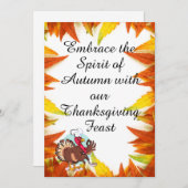 Omarm de geest van het herfstfeest van de Thanksgi Kaart (Voorkant / Achterkant)