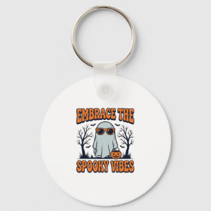 Omarm de griezelige sfeer Ghost Halloween Shirt_1 Sleutelhanger