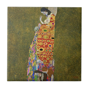 Omarm de hoop met het meesterwerk van Gustav Klimt Tegeltje