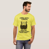 Omarm de Humor, Funny Bad Hair Day Pun Graphic T-shirt (Voorkant volledig)