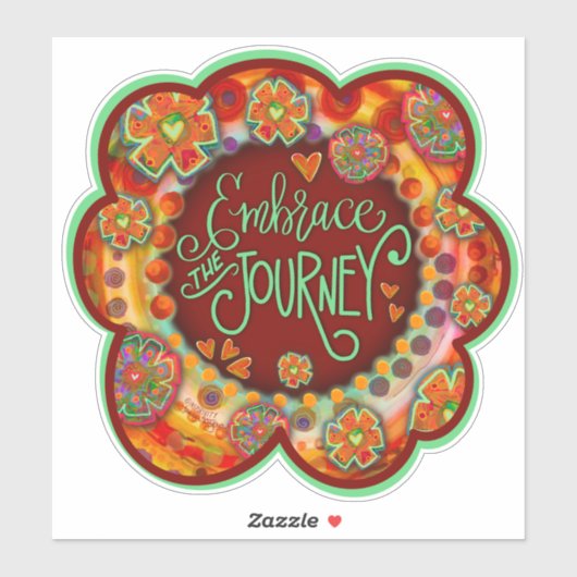 Omarm de Journey Floral Inspirivity Sticker (Vel)