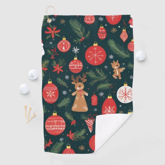 Omarm de kerstgeest, vrolijk kerstfeest golfhanddoek (Insitu)