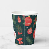 Omarm de kerstgeest, vrolijk kerstfeest papieren bekers (Rechts)